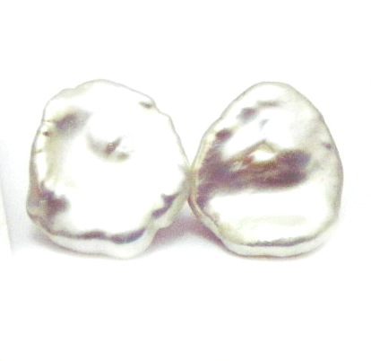 White Large Petal Keishi Pair